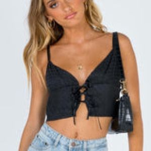 Black tie crop top